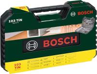 Bosch 103 uds. Set de brocas y puntas de atornillar de titanio (para madera, mampostería y metal, incluye sierras de corona y brocas fresadoras planas, accesorios para taladro y destornillador) - details 1
