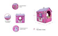 INJUSA - Casa de Juguete Country House | Casita Infantil de Juegos de Gran Tamaño para Niños de 2 a 6 Años | 1 Puerta Principal | 2 Puertas Laterales | 1 Ventana | Disponible en 4 Versiones: School Party, Minnie Mouse, Mickey Mouse y Paw Patrol - details 0
