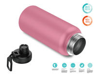 Botella Termo de Acero Inoxidable 1 Litro Deportiva (10 Colores) - Botella de Agua Térmica Reutilizable | Sin BPA | Mantiene 24H Frio / 12H Calor | Termo y Hermética - Doble Pared a Prueba de Fugas (YD550 YD1000 999 1199) - details 1