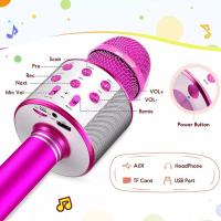 Micrófono inalámbrico profesional con Bluetooth, altavoz de mano, micrófono de Karaoke, reproductor de música KTV, grabadora de canto - details 1