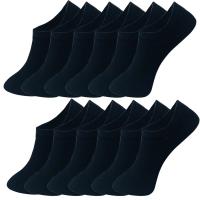 Calcetines Tobilleros Mujer o Hombre, 12 Pares Calcetines Cortos de fibra bambu,Transpirable y Anti-olor, Calcetines Invisibles de Algodón Con Silicona Antideslizante De Corte Bajo Multicolor - details 0