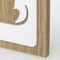 Zep Marco Portafotos en Madera para Fotos 10x15 con Decoración Perforada en Forma de Perro y Estampado de Fantasías Animales - details 3