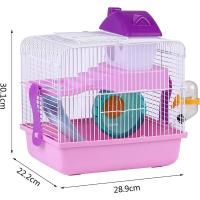 COTTECOTA-Jaula para Hámster Roborowski Jaula para Hámster 30.1*22.2*28.9cm Varios Colores a Escoger Jaula Azul Hámster Pequeña Bebedero Comedero Jaulas para roedores Chalé para Hámster Casa Hamster Accesorios Incluidos - details 2