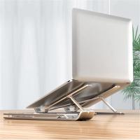KROWN - Soporte Ordenador Portátil Aluminio Plegable, Soporte para Ordenador Portátil Mesa Altura Ajustable, Laptop Stand para PC Escritorio Compatible con Tablet MacBook Air Pro, ASUS HP Surface Lenovo 5-15,6", Color Plateado - details 5
