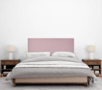 DHOME Cabecero de Polipiel o Tela AQUALINE Liso Cabeceros Cabezal Tapizado Cama Lujo (Salmón Tela) - details 2