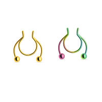 Piercing falso para el tabique, Aro para la nariz y el tabique, sin perforar, 2 piezas, 8/10mm, gran oferta - details 20