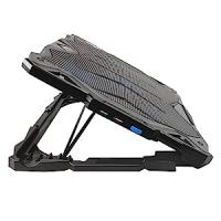 UNYKach Base de Refrigeración Portátil 19″ Candy C500 con Cinco Ventiladores LED Azules Ajustable de Velocidad Pies Plegables para Elevar La Superficie en 5 Posiciones y 2 Puertos USB. - details 2