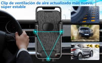 Soporte Movil Coche, Universal Soporte Teléfono Coche para Rejilla del Aire Ventilación con 360° Rotación Ajustable Sujeta Soporte Móvil Télefono para Smartphones de 4,7 a 6,9 ​​Pulgadas - details 10