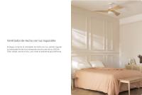 Create Ventilador de Techo DC Silencioso con Aspas de Madera Oscura y Luz Regulable- WIND CURVE - details 4