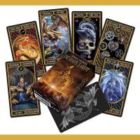 Fournier Tarot Dragón Ilustraciones de Anne Stokes 78 cartas Fantasía y magia Instrucciones en español, inglés, francés, alemán y portugués Adultos Juego mesa Jugar Esotérico Esoterismo Aprender Cartas fáciles Fácil Tirada Adivinatorio - details 3