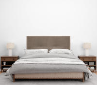 DHOME Cabecero de Polipiel o Tela AQUALINE Pro cabeceros Cabezal tapizado Cama Lujo (Tierra Tela) - details 2