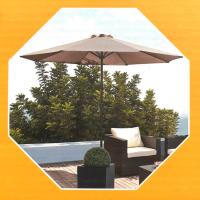 Sombrilla Parasol ø 300 cm Inclinabre Estructura Aluminio y Acero ø 48 mm Con 8 varillas de Acero12 x 18 mm Para Terraza Jardin Patio Fornord - details 4
