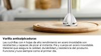 Mellerware - Batidora de Mano Spiro! 1000W. Velocidad regulable. Potente. Cuchillas INOX. Vaso medidor, emulsionador, picador - details 2