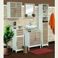 XOCOTŌ® - Armario Alto 'Stockholm' 6 Estantes + Puerta, Mueble de Baño de Madera, resistente al agua y humedad 35x26x173cm - STOCKHOLM XOCOTO - details 2