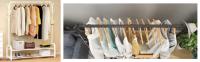 MAGIC SELECT Perchero Burro Ropa Independiente con 7 Ganchos y 2 Baldas Inferiores de Almacenamiento para Organizador de Ropa y Almacenamiento de Hogar - details 0