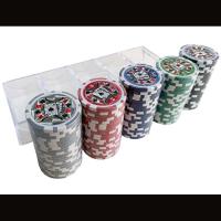 Cartamundi France cartes Grimaud Cofre caja con 100 fichas de casino para jugar al poker de peso 11.5 gramos cada una y marcadas con valor 1 5 10 25 100 Alta calidad casino Caja de plástico con tapa - details 3