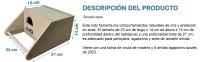 Nido nestQ para Agapornis Iseparables, Periquitos Grande con Anillas de 2024 y Viruta para la Cama, Casita de Cría de Madera Interior para Pájaros, con Enganches para la Jaulas de Aves, 23cm x 27cm x 14cm - details 1