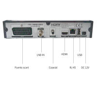 Ostark AS2X CA, Receptor Satélite digital, Con 10 BITS, DVB-S2/S2X, Puerto scart, RJ45, Ethernet, Dolby, Usb wifi incluido, Dc 12v, Lector de tarjetas CONAX - details 1