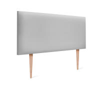 DHOME Cabecero de Polipiel o Tela AQUALINE Liso Cabeceros Cabezal Tapizado Cama Lujo (Gris Claro Polipiel) - details 5