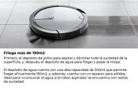 Mellerware - Robot Aspirador Tidy! Gyro Coral. 4 en 1 funcion fregona, aspiración extra de 1400Pa, 6 modos de limpieza, control WIFI desde movil, Friega y Aspira 150m2 Multifunción. Autonomía 160min, inteligente,  seco y humedo - details 8