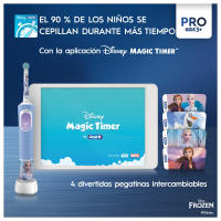 Oral-B Pro Kids cepillo de dientes eléctrico, 1 mango de frozen, 1 cabezal, 1 estuche de viaje, apto para niños mayores de 3 años - details 1