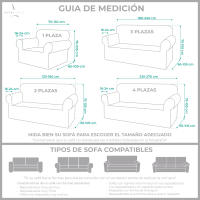 Eiffel Textile - Funda de Sofá Bielástica Adaptable. Protector Cubre Sofa. Liso Lavable Resistente Transpirable. Con Elastomero. Modelo Monaco diseño cuadros - details 7
