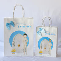 Pack de 12 a 42 unidades de Bolsas de papel, Bolsas de regalo, Detalles de para los invitados, Comunion niña, comunion niño, Recuerdos de primera comunión, paper bag, Regalos oringales para invitados,  Regalantes.com - details 4
