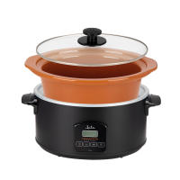 JATA JEOL2135 JEOL2145- Olla de cocción lenta con capacidad de 3,5 y 5 litros, Cuba cerámica de terracota extraíble y apta para lavavajillas y horno, 3 niveles de calor, Tapa de cristal, Cocina sana y tradicional - details 3