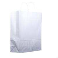 Bolsa de Papel Kraft para fiesta de Cumpleaños, Boda, Navidad, Año Nuevo con asa bolsa de papel negro blanco, 25/50/100 Uds. - details 5