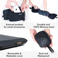 Cojín de viaje 3 en 1, ultra compacto, en espuma viscoelástica, doble cojín y suave almohada, Almohada de Viaje 3-en-1 de Espuma Viscoelástica - details 0