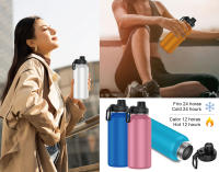 Botella Termo de Acero Inoxidable 1 Litro Deportiva (10 Colores) - Botella de Agua Térmica Reutilizable | Sin BPA | Mantiene 24H Frio / 12H Calor | Termo y Hermética - Doble Pared a Prueba de Fugas (YD550 YD1000 999 1199) - details 2