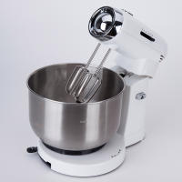 Jata Amasadora y Mezcladora con Bol de Acero Inoxidable de 3,5 l 5 Velocidades Base Giratoria Deslizador para Ajustar el Bol 2 Espirales para Amasar y 2 Varillas para Mezclar - MZ670 - details 1