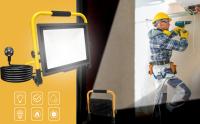 Foco de Trabajo LED, Luz de Inundación Blanca 6000K, Panel Giratorio 360º, Impermeable IP65, Plegable - details 0