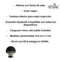 Altavoz Bluetooth Inalámbrico Universal Mini Seta Negro Compatible con Música Radio y Teléfono - details 0