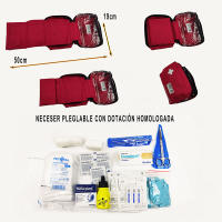 DEPALMERA Pharma✮ Botiquín Primeros Auxilios Neceser Extensible Completo Emergencia Homologado, Para Viaje y Acampada, Coche, Supervivencia, Excursión, Montaña, Senderismo, Aventura, Rojo - details 3
