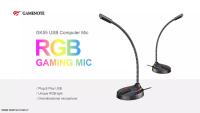 Havit GK55 Micrófono USB para juegos con botón de silencio y luz LED RGB, compatible con  PC, portátil, Mac, PS4, micrófono de sobremesa flexible, iluminación RGB, interruptor de mute, ideal para transmisiones en vivo y chat - details 2