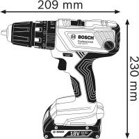 Bosch Professional 18V System GSB 18V-21 - Taladro percutor a batería (55 Nm, 1800 rpm, 2 baterías x 2.0 Ah, set 40 puntas, en L-BOXX) - details 2