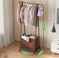 Perchero de pie de y  cesta de Ropa sucia  Estantería ropa  armario empotrado organizador Vestíbulo percha giratoria con rueda  cesta de almacenamiento de sucia - details 2