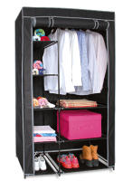 Armario Tela 160x70x45cm Closet Organizador Plegable para Ropa Armario Tela Plegable Ropero Resistente al Polvo - details 2