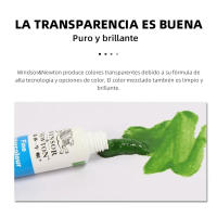 Winsor Newton-Tubos Acuarela Pintura 24 Colores Profesional, Set de Decoración de Uñas con Efecto transparente, Juego de Pinturas para Dibujar sobre Tela, Cartón, Madera, Creatividad, Arte,  Ideal para Regalo, Niños, Artistas,  Uñas, Manicuras y Pedicuras - details 1