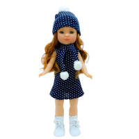 Folk Artesanía: Muñeca Colección Simona de Vinilo 40 Cm. Edición Limitada con Vestido, Gorro, Bufanda y Botas de Piel - details 0