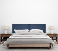 DHOME Cabecero de Polipiel o Tela AQUALINE Liso Cabeceros Cabezal Tapizado Cama Lujo (Azul Tela) - details 10