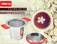 Filtro de Té VIER de Acero Inoxidable con Malla Fina y Asas de Silicona - details 2