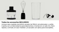 Mellerware - Batidora de Mano Spiro! 1000W. Velocidad regulable. Potente. Cuchillas INOX. Vaso medidor, emulsionador, picador - details 4