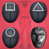 Máscaras de El juego del calamar para disfraces cosplay máscara serie de Netflix disfraces para niños y adultos despedida de solteros - details 1