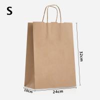 Bolsa de Papel Kraft para fiesta de Cumpleaños, Boda, Navidad, Año Nuevo con asa bolsa de papel negro blanco, 25/50/100 Uds. - details 1
