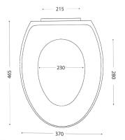 Tapa del Inodoro Wc Pp Con Caida Amortiguada Y Facil De Quitar - Blanco, Asiento de inodoro tapa para WC ,Tapa para Asiento de WC TENDANCE - details 3