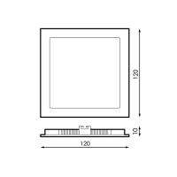 PLACA BM LED CUADRADA SUPERSLIM MARCO BLANCO 6W LUZ BLANCA 6000K-6500K 600 LUMENES - details 4