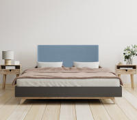 DHOME Cabecero de Lino Natural Liso Cabezal Tapizado Cama Dormitorio Moderno Top Trending (Azul Lino) - details 2