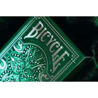 Cartamundi Bicycle Jacquard USPCC Baraja de poker Foil Verde esmeralda Telares Gaff Magia Magos Trucos Adultos Acabado especial Espectáculo Cardistry Noche de fiesta Cartomagia Aprender Fácil Colección Coleccionable - details 4